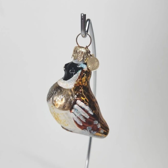 Dept 56 Blown Glass Bird Glitter Christmas Ornament Czech Republic - Picture 2 of 8